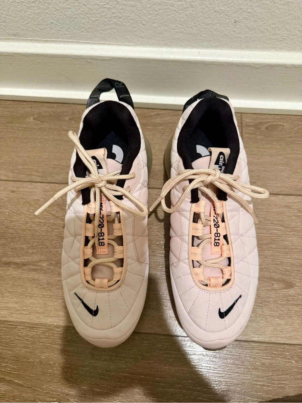 Nike Women's Pink Quilted Air Max-Style Trainer